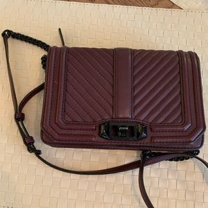 Chevron Quilted Small Love Crossbody